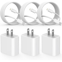 Fast Charger iPhone,iPhone Charger Cable,3Pack iPhone Charger Fast Charging 6Foot iPhone Charging USB C Charger Adapter 6FT Type C to Lightning Cable for iPhone 14 Pro Max/14 Plus/13/12 Mini/11/XS/SE